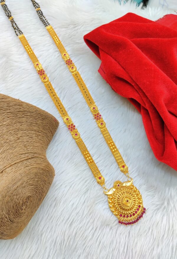 #1grammangalsutra #ganthan #mattgold #weddingwear #longmangalsutra