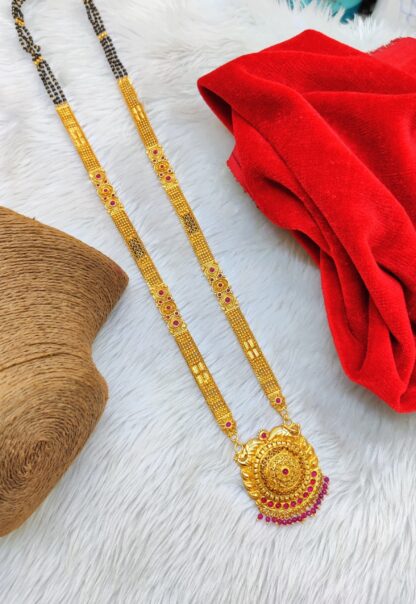 #1grammangalsutra #ganthan #mattgold #weddingwear #longmangalsutra