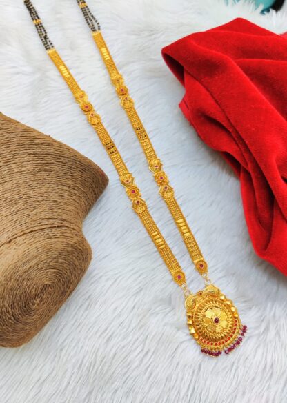 #1grammangalsutra #ganthan #mattgold #weddingwear #longmangalsutra