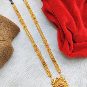 #1grammangalsutra #ganthan #mattgold #weddingwear #longmangalsutra