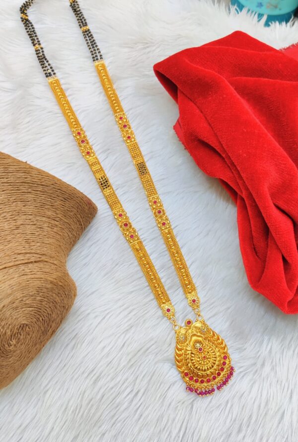 #1grammangalsutra #ganthan #mattgold #weddingwear #longmangalsutra