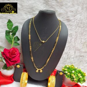 Sajshrungar Microplated Golden Mangalsutra Set With Bangle For Women & Girls