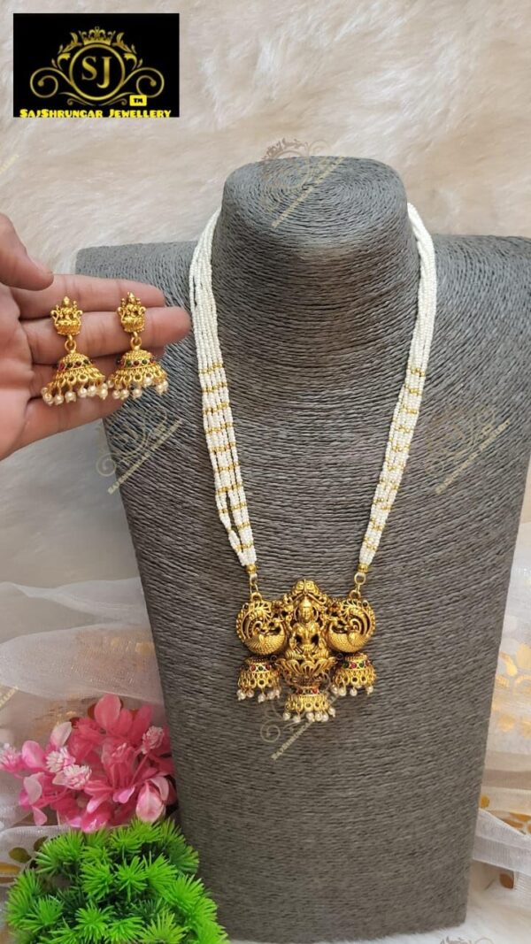 Sajshrungar Gold Plated Short Mangalsutra with earring For Women & Girls