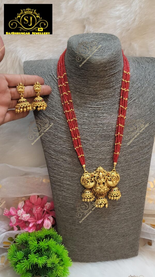 Sajshrungar Gold Plated Short Mangalsutra with earring For Women & Girls