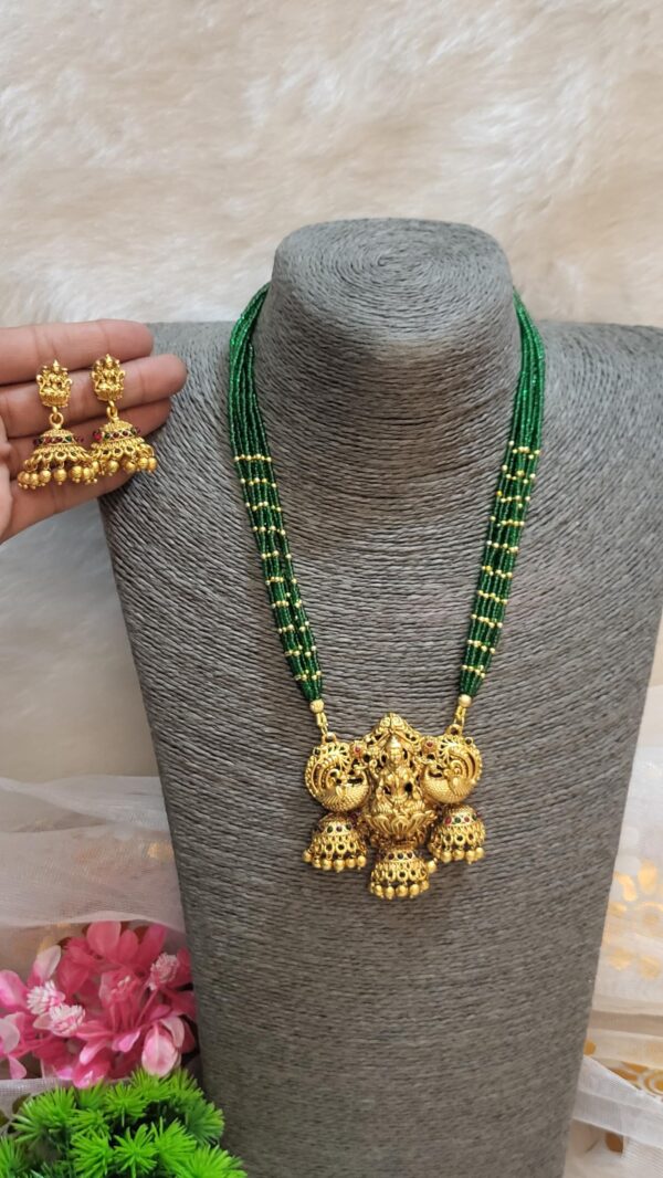 Sajshrungar Gold Plated Short Mangalsutra with earring For Women & Girls